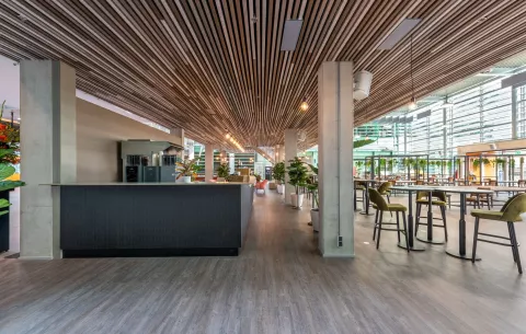 un comptoir de cafétariat